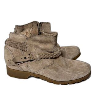 Teva Devlavina Womens Ankle Boot Size 6 Brown Suede Leather Zip Up Travel Bootie